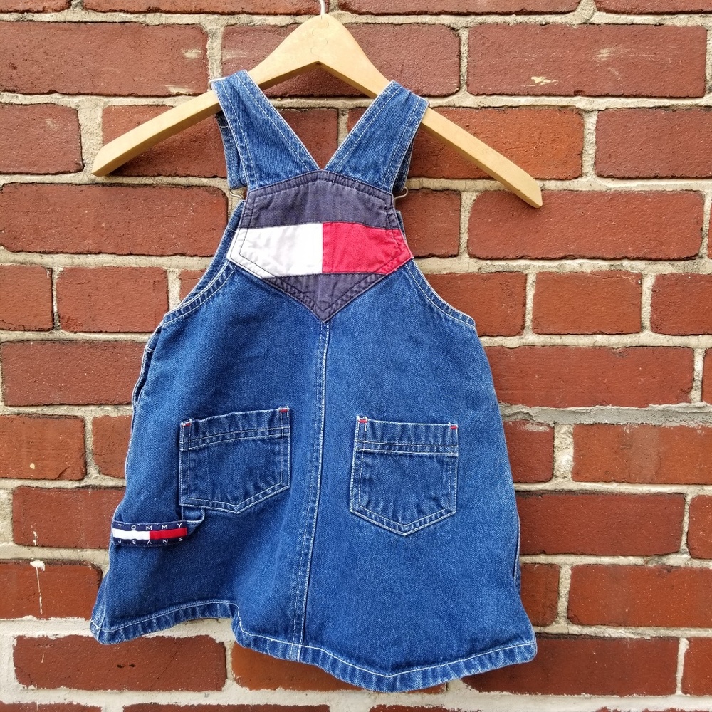 Tommy Hilfiger Girls 3T Denim Overall Jumper Dress